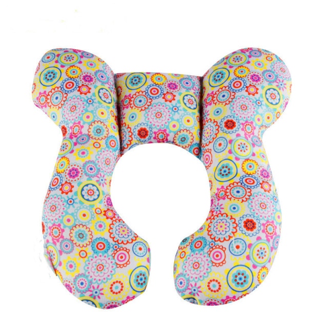 Detailed view of baby pillow for travel use baby learning toy variation