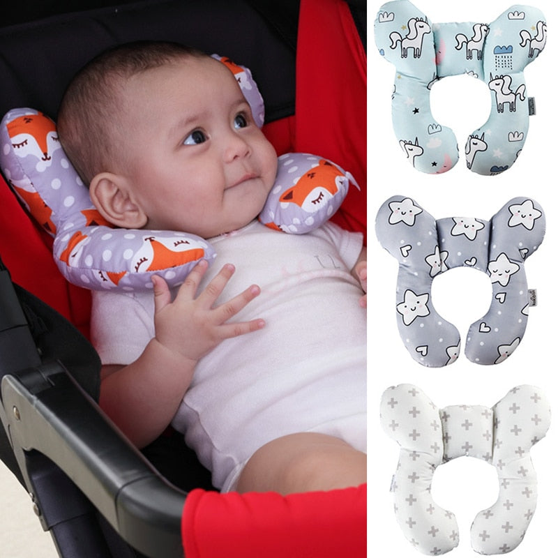 Detailed view of baby pillow for travel use baby learning toy variation