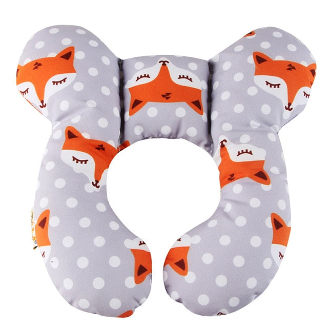 Detailed view of baby pillow for travel use baby learning toy variation