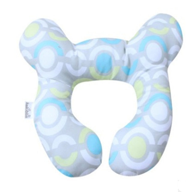 Detailed view of baby pillow for travel use baby learning toy variation