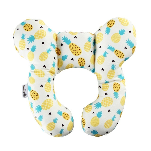 Detailed view of baby pillow for travel use baby learning toy variation