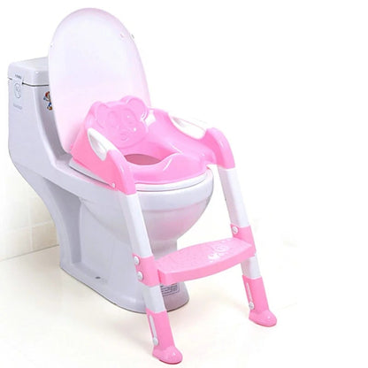 Secondary view of potty training seat in pink for travel use baby learning toy variation