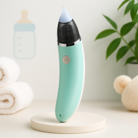 Main view of baby product in blue for travel use baby learning toy