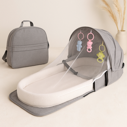 Main view of baby product in blue for travel use baby learning toy variation