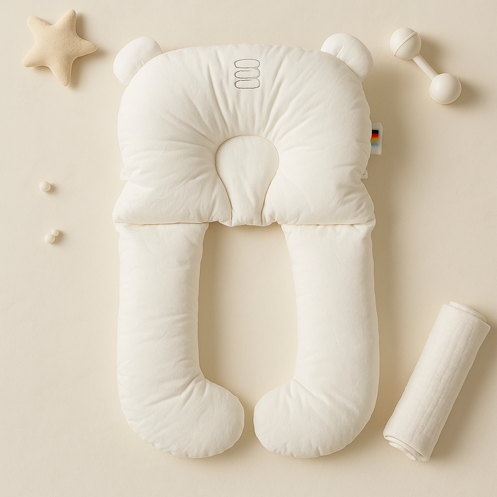 Main view of baby pillow for travel use baby learning toy variation